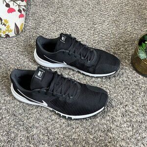Nike Men's Flex Control 4 Sneakers Size US 14 Black/White Athletic Shoe Lace Up